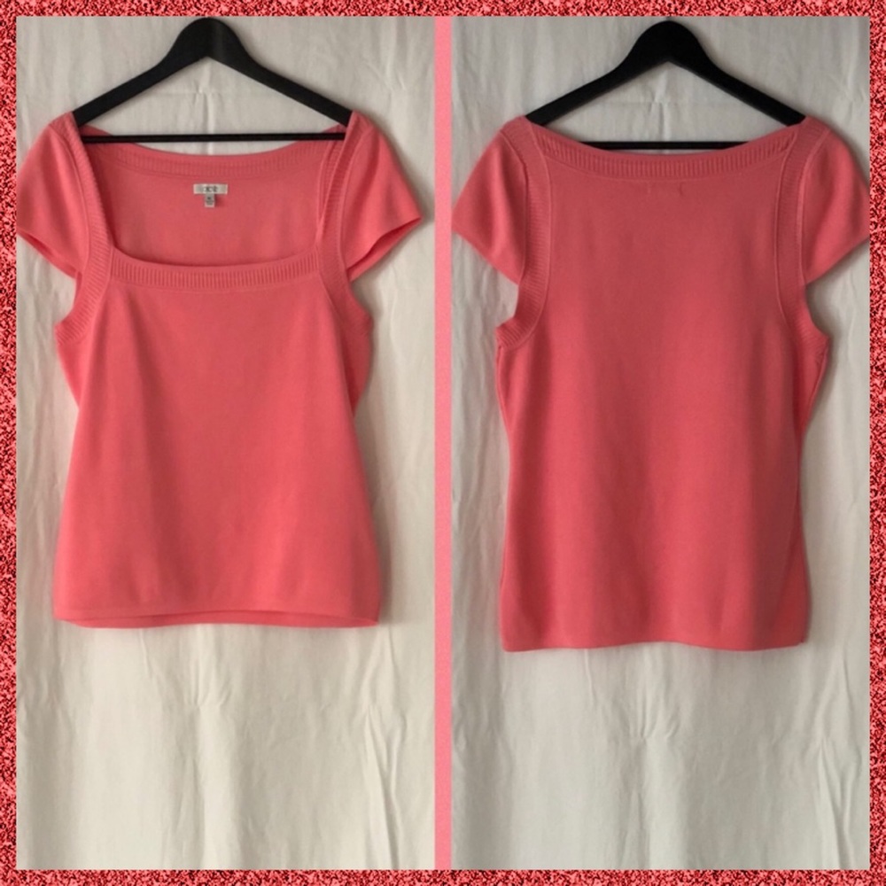 Coral/Salmon Caché Knit Top